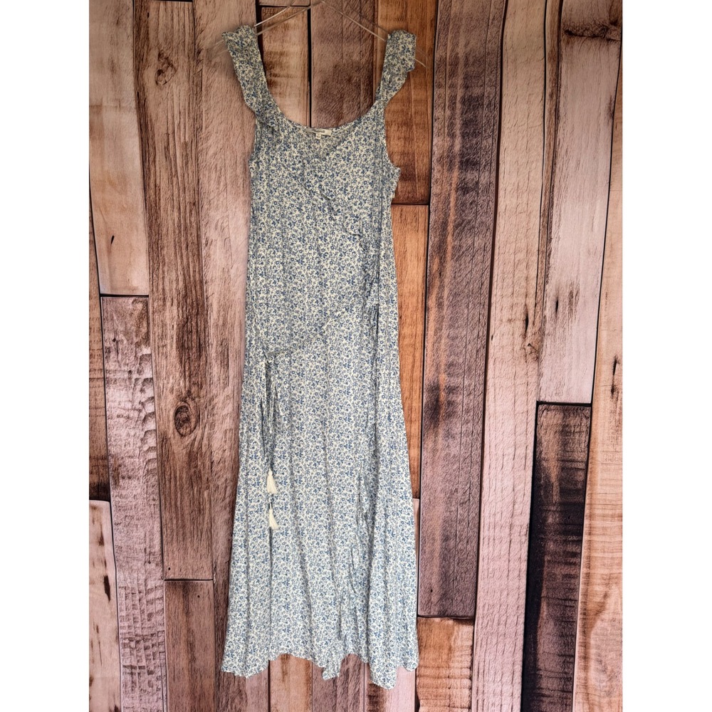 Madewell Dress Faux Wrap Maxi Americana Floral Cottagecore Prairie Size 10 NWT